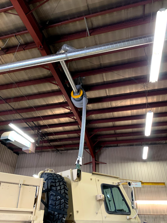 Custom Vehicle Exhaust Removal System for Wisconsin Heavy Equipment