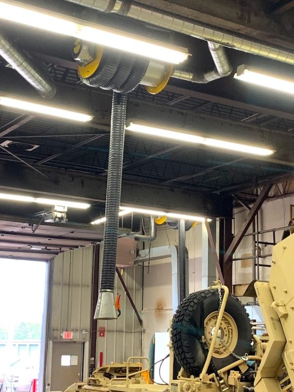 Custom Vehicle Exhaust Removal System for Wisconsin Heavy Equipment